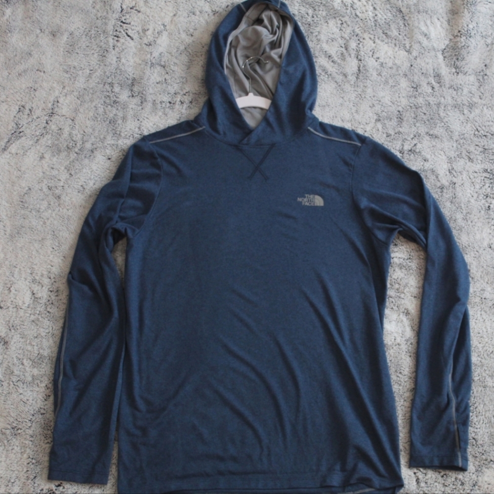 The North Face FlashDry Blue Hooded Shirt Size Small Mountain Athletics